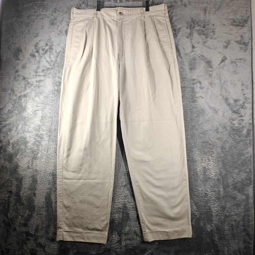 Vintage USA Polo Ralph Lauren Hammond Pant Mens 36x31 Stone Pleated Chino Andrew